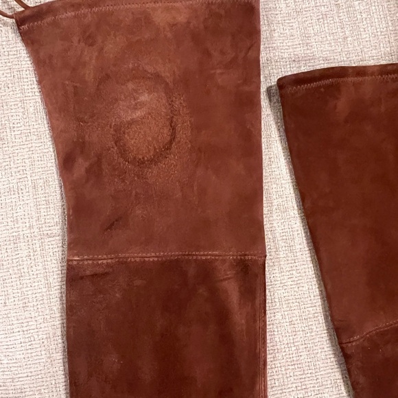 Stuart Weitzman OTK walnut brown suede boots 8.5 highland over-the-knee $795 - Picture 5 of 10